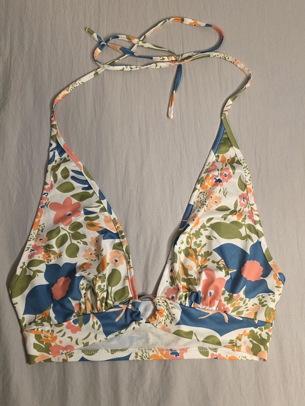 Floral Multicolor Halter Crop Top